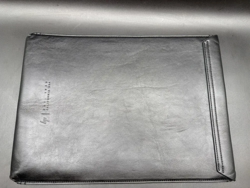 HP Executive Leather Tablet Sleeve Portfolio Black Document Case 11x8
